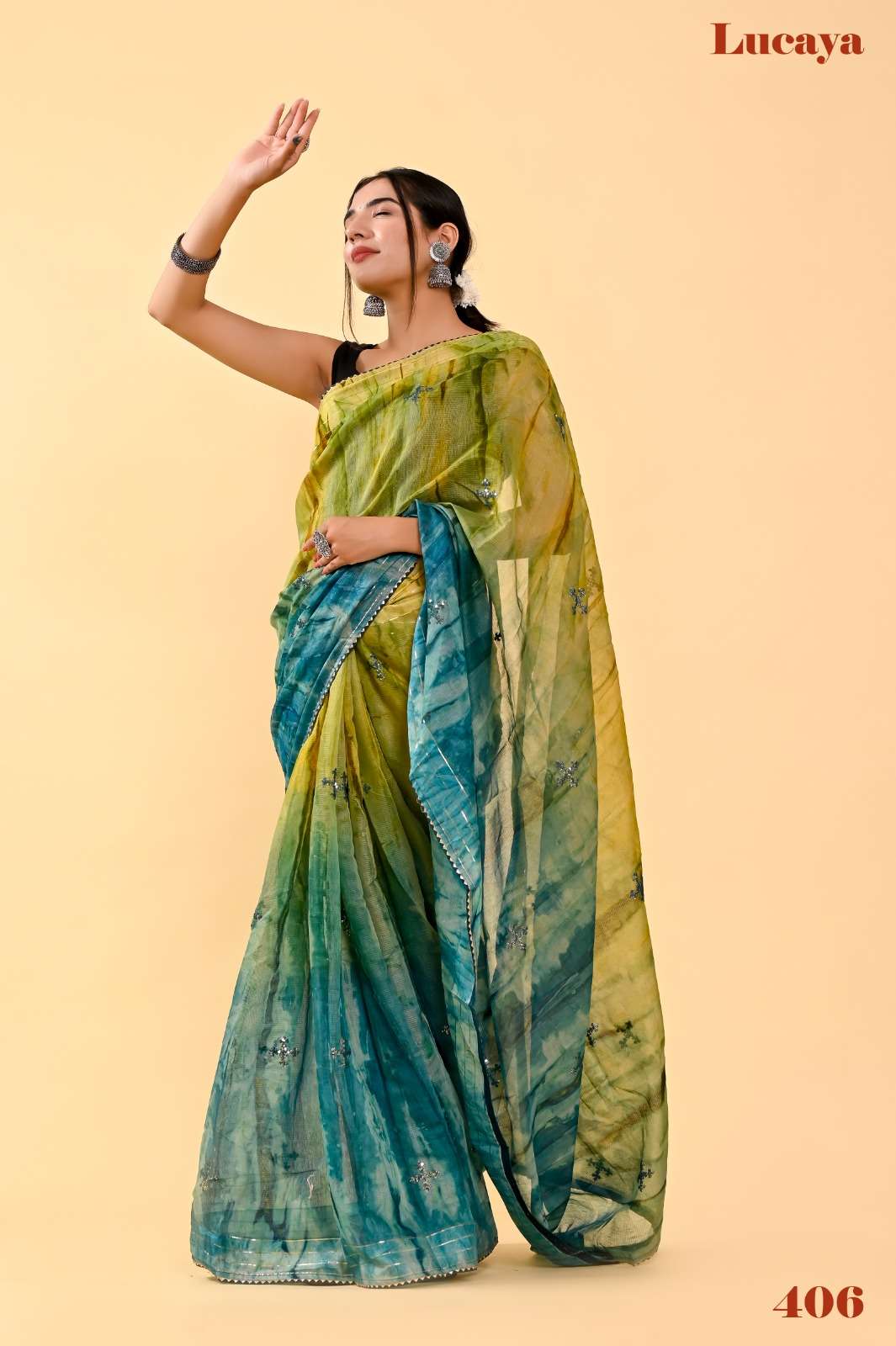 pr lucaya vol 4 designer multicolor casual saree collection 