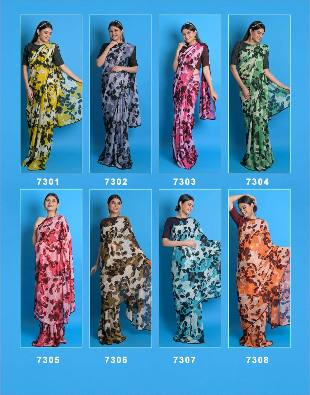 riha coloured by ashima color print amazing sarees collection  