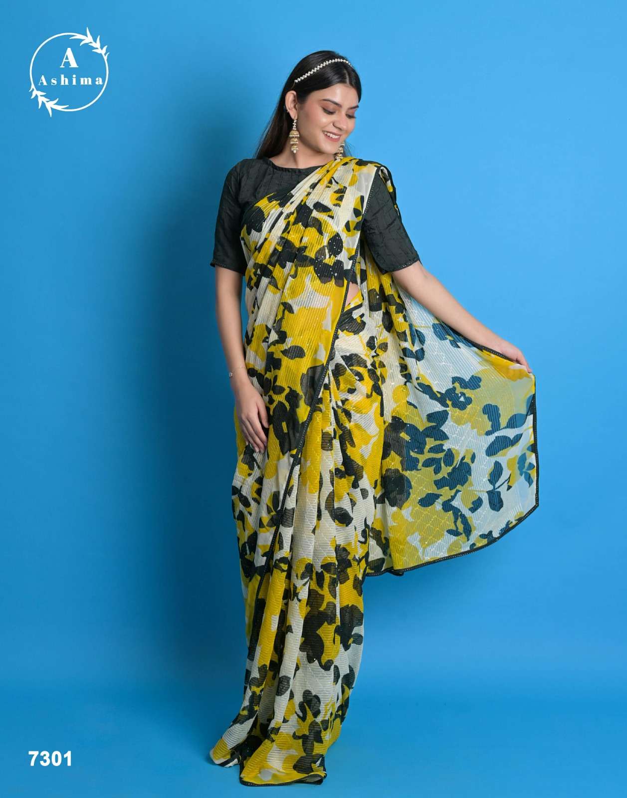 riha coloured by ashima color print amazing sarees collection  