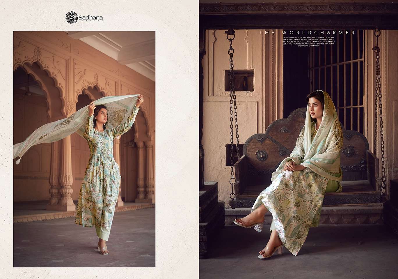 sadhana fashion warli art fancy designer party wear salwar kameez collection