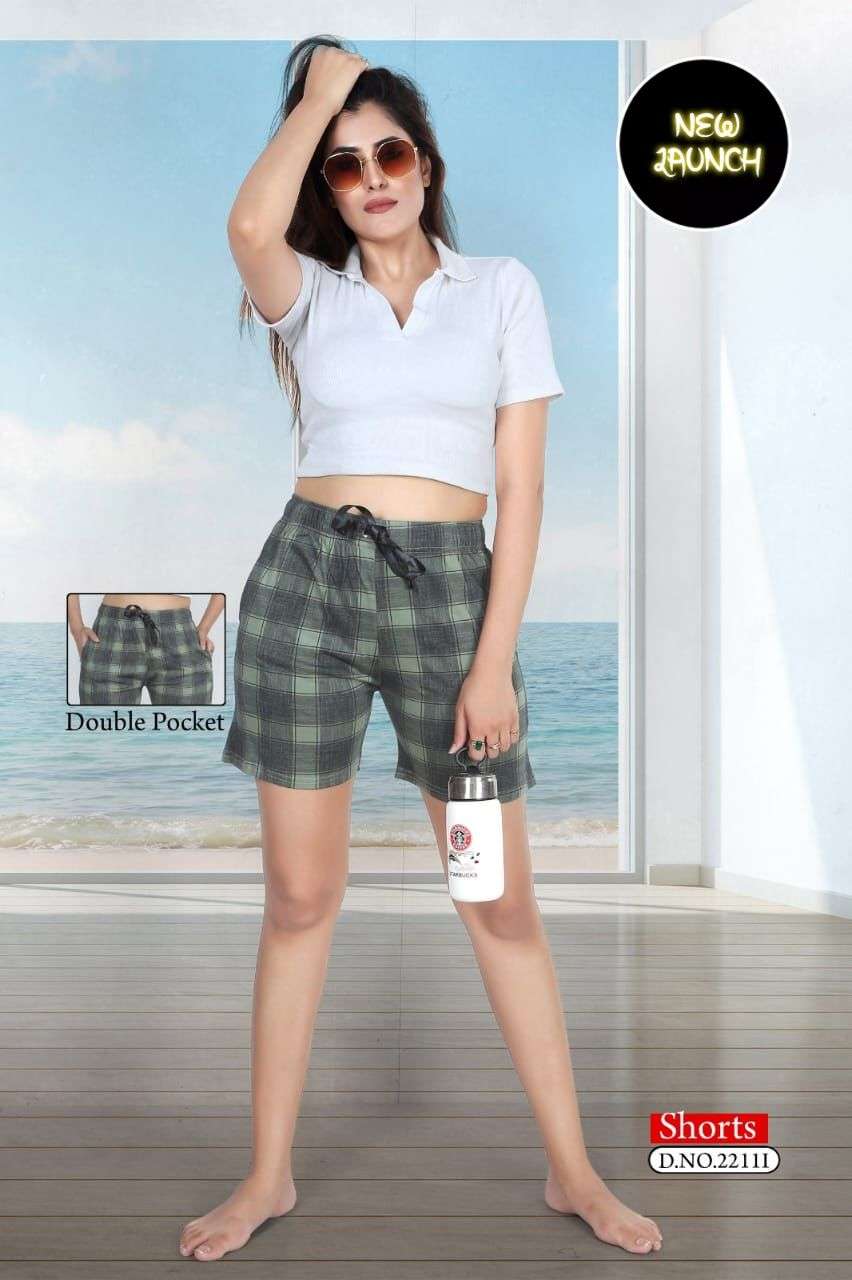 SUMMER SPECIAL SHINKER SHORTS POCKET VOL.2211 A Shinker Hosiery Cotton Print Night suits shorts Double Pocket CATALOG WHOELSAER BEST RATE