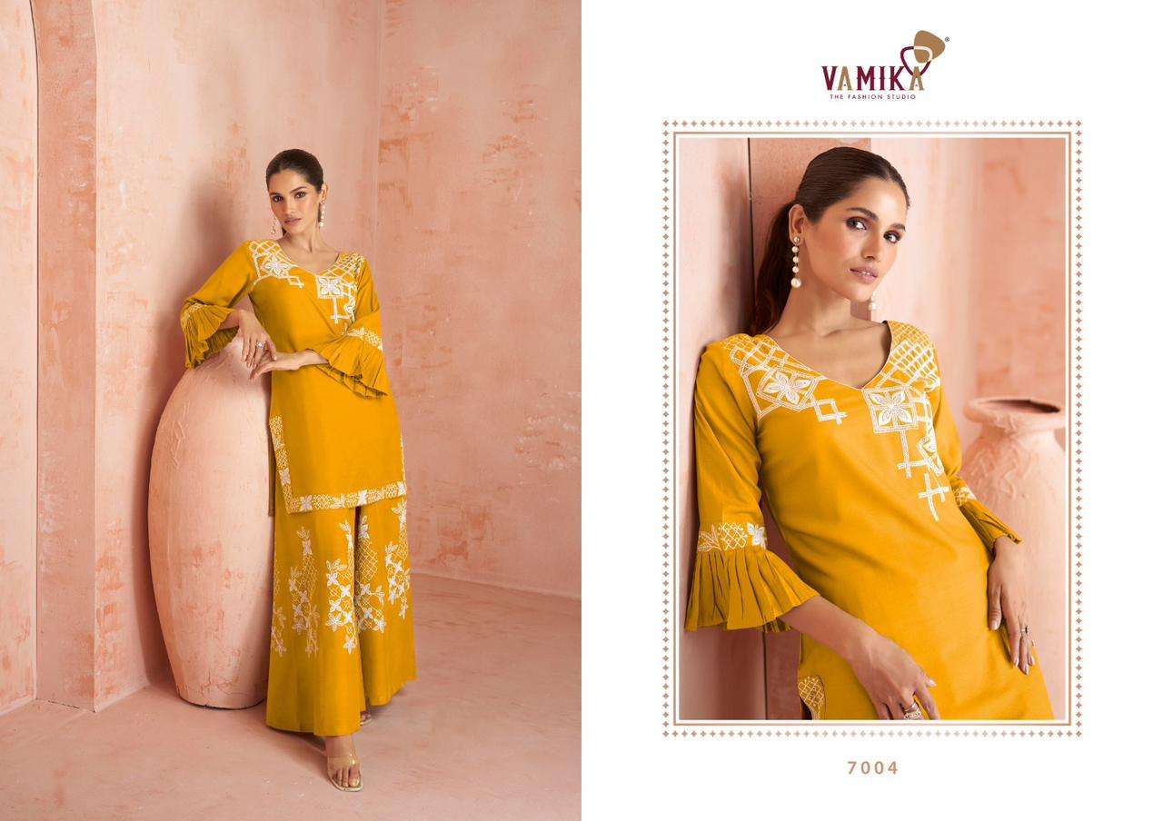 vamika present riwaaz vol 1 exclusive designer cord set kurti with plazzo 