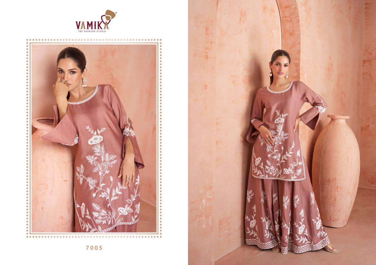 vamika present riwaaz vol 1 exclusive designer cord set kurti with plazzo 