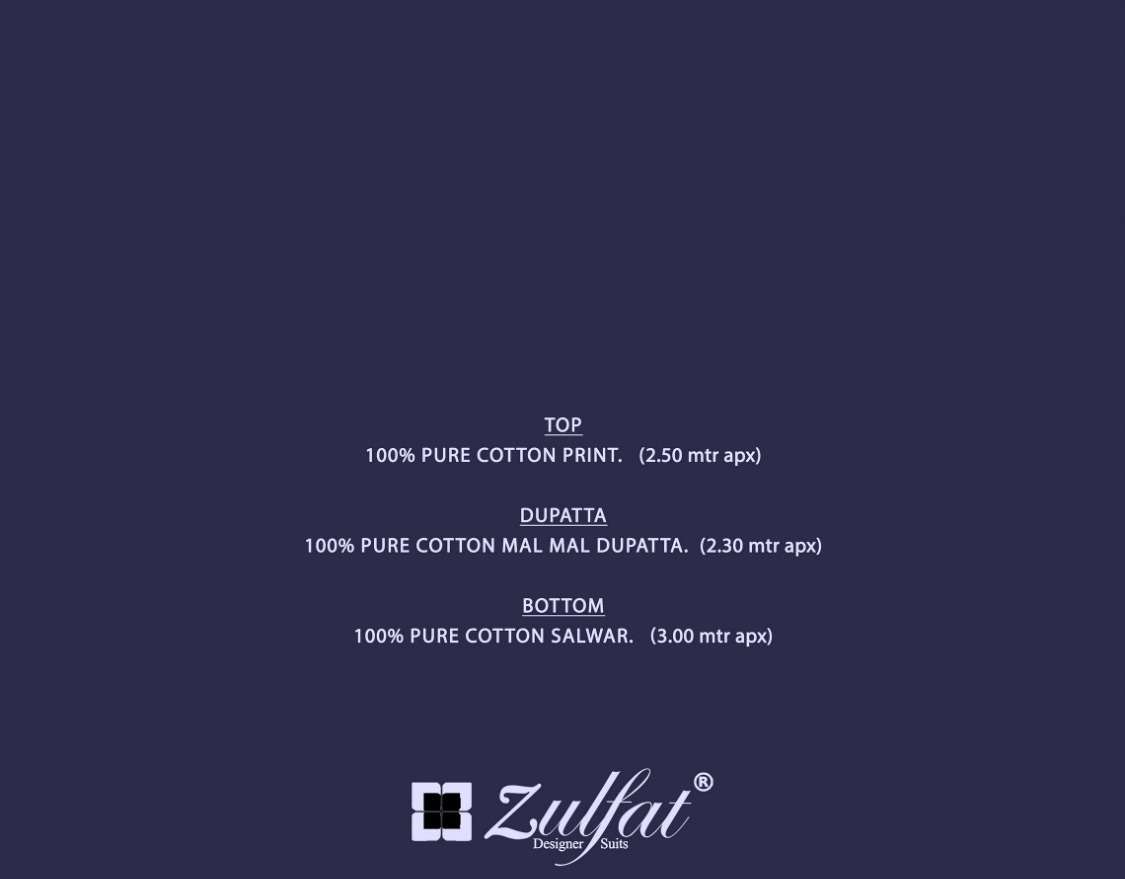 isabella by zulfat exclusive designer print cotton ladies suits catalogue