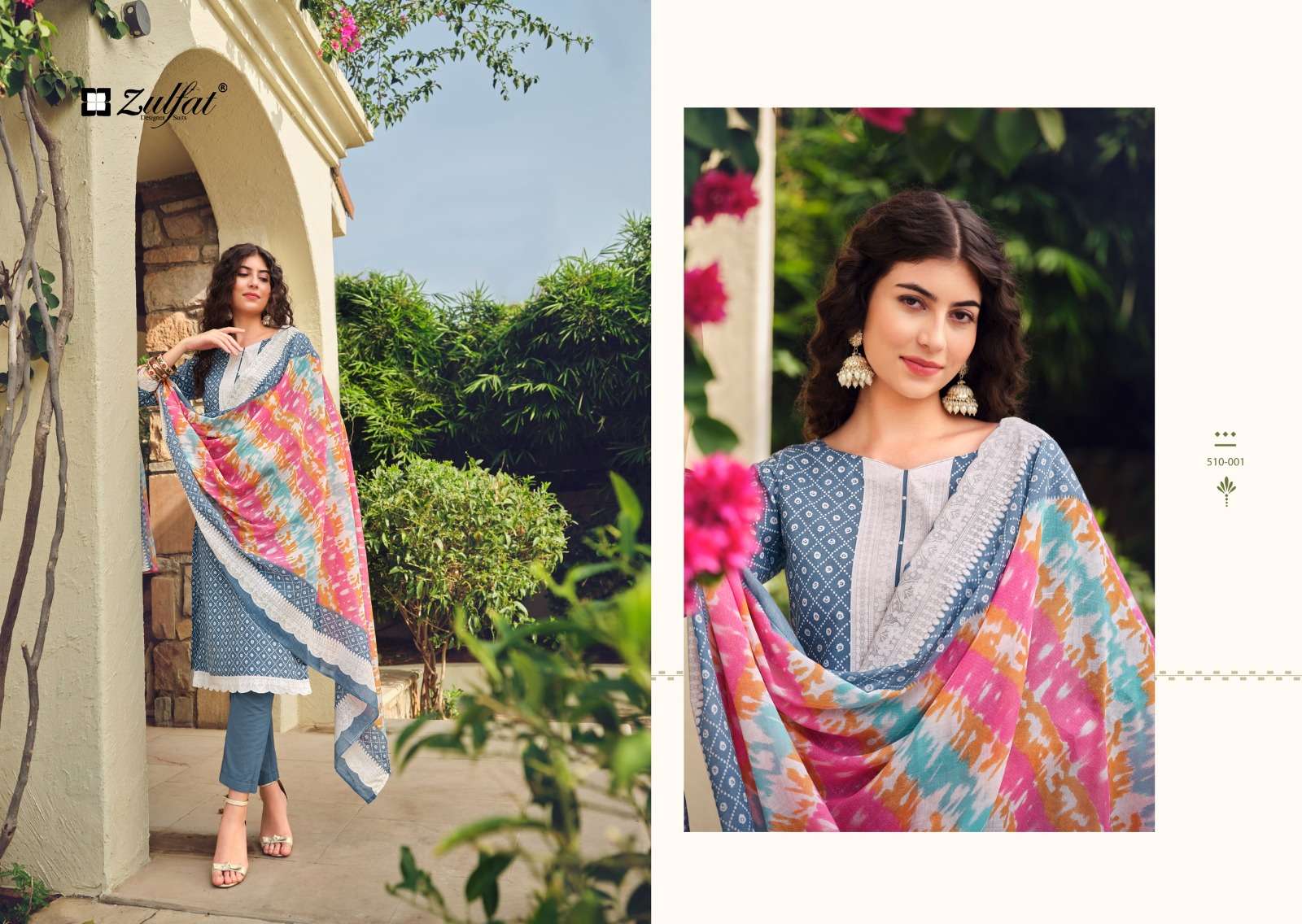 isabella by zulfat exclusive designer print cotton ladies suits catalogue