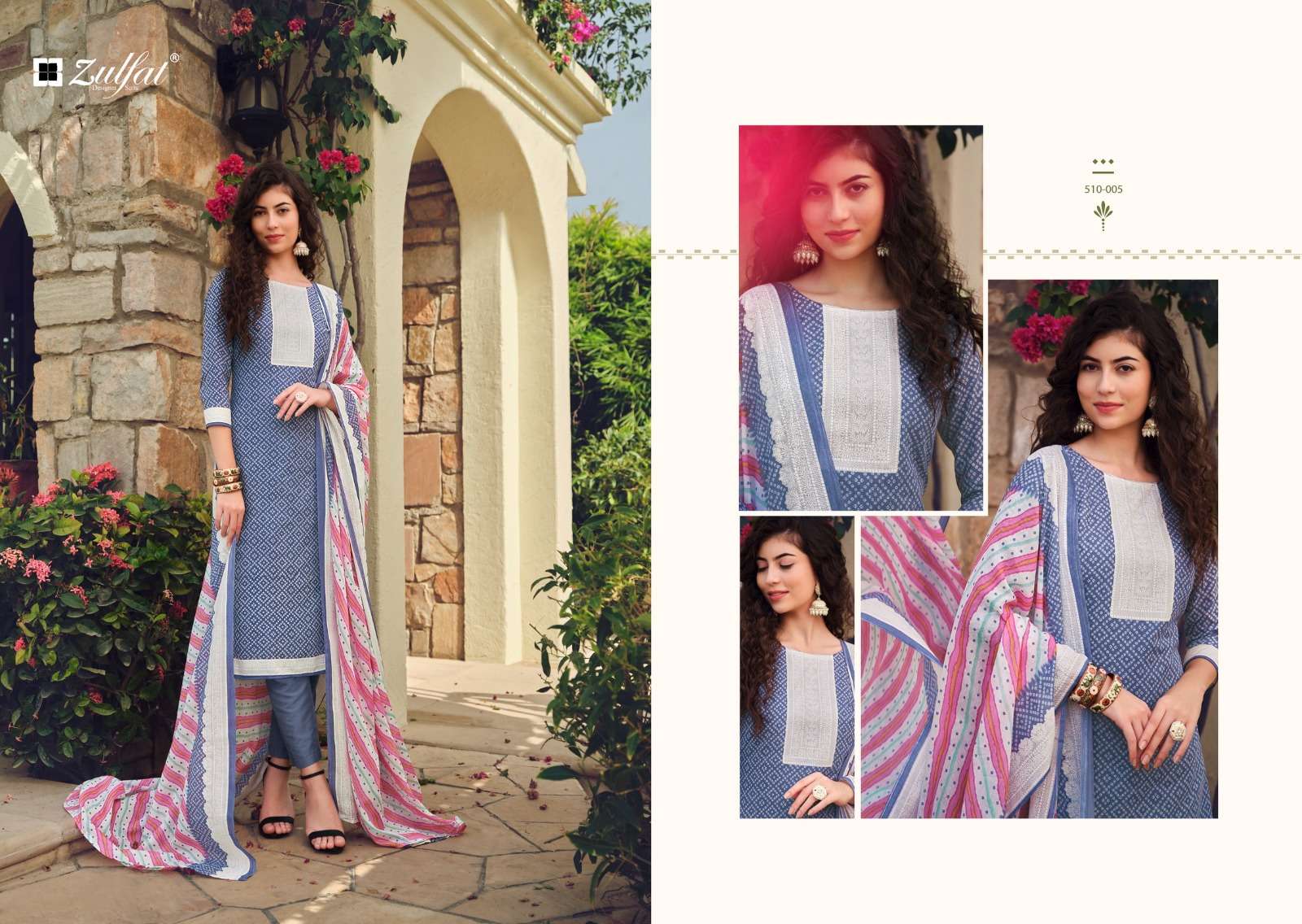isabella by zulfat exclusive designer print cotton ladies suits catalogue