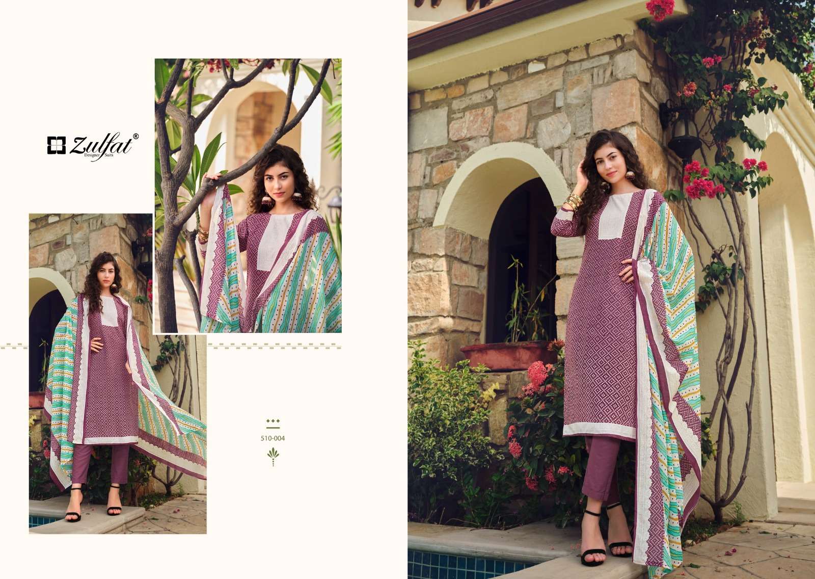 isabella by zulfat exclusive designer print cotton ladies suits catalogue