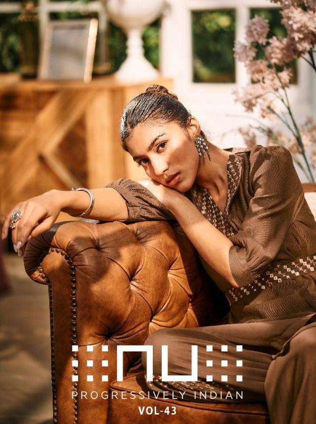nu vol 43 cord set fashion trendy readymade fancy tunics with matching pants collection 