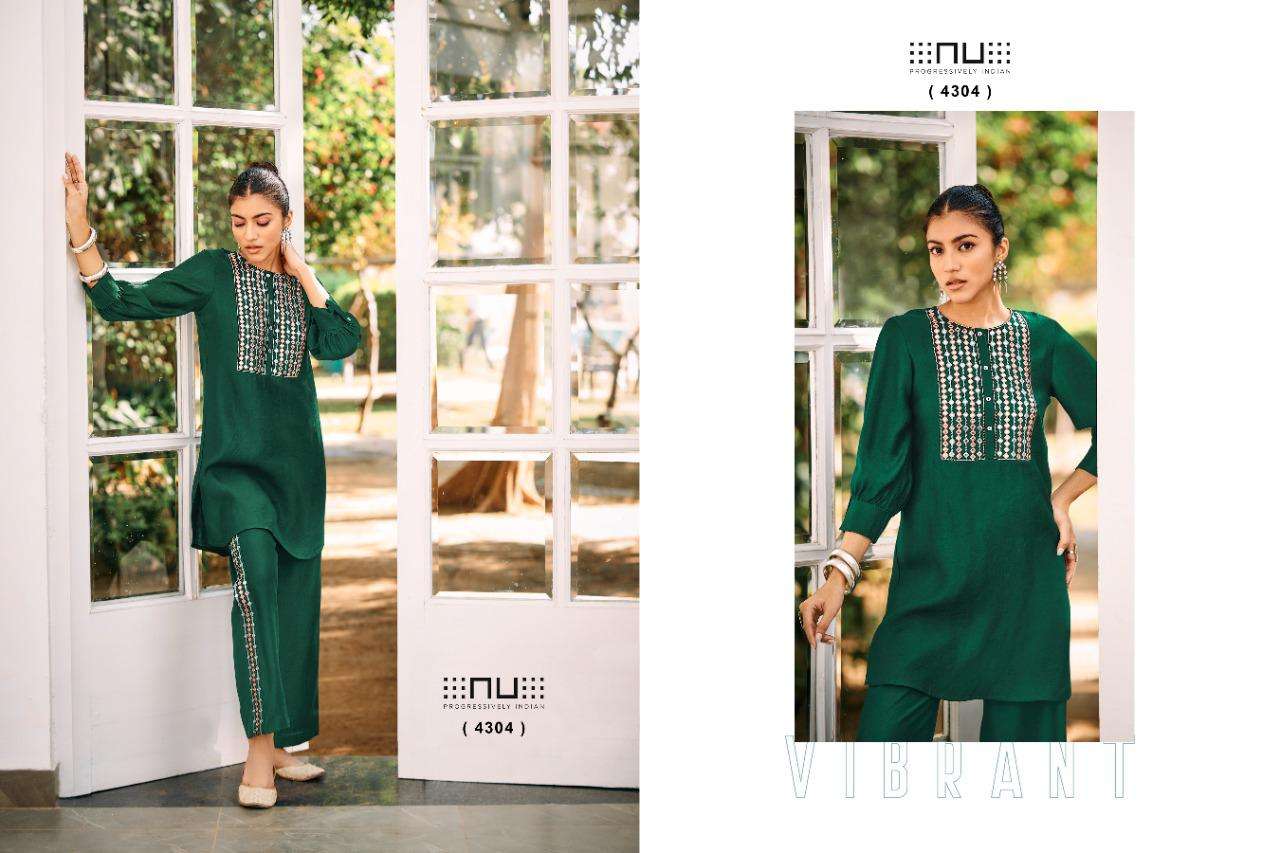 nu vol 43 cord set fashion trendy readymade fancy tunics with matching pants collection 