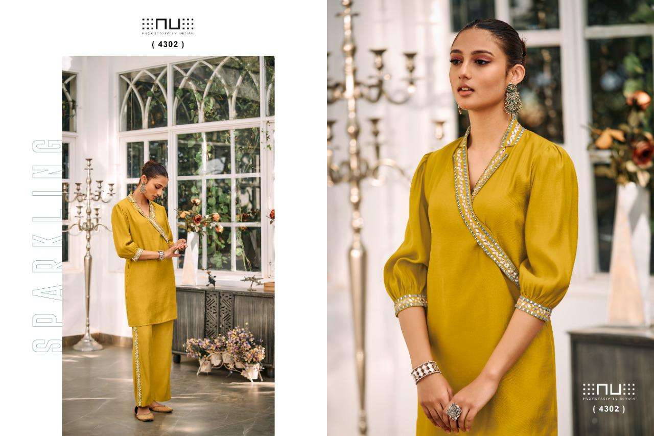 nu vol 43 cord set fashion trendy readymade fancy tunics with matching pants collection 