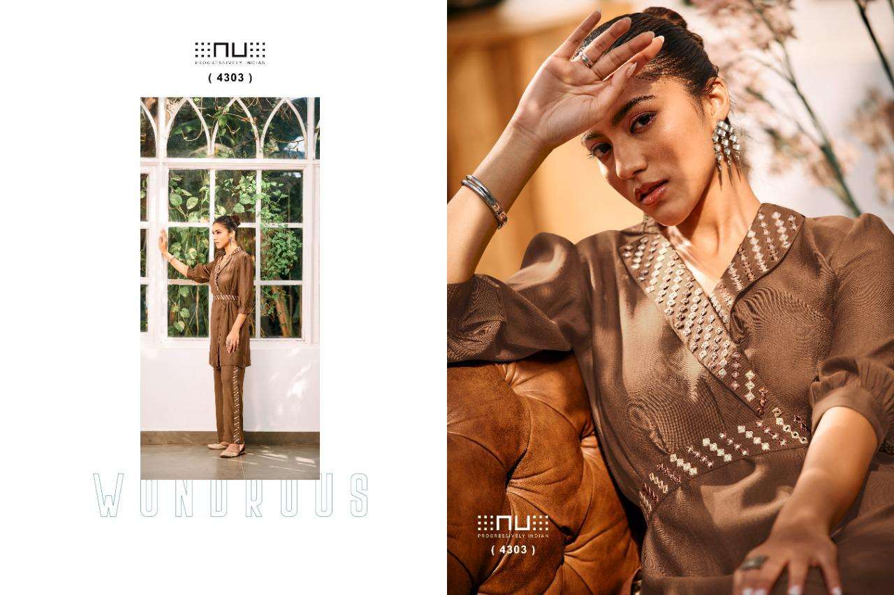 nu vol 43 cord set fashion trendy readymade fancy tunics with matching pants collection 