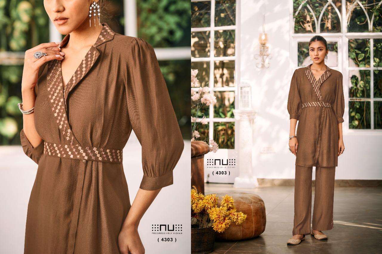 nu vol 43 cord set fashion trendy readymade fancy tunics with matching pants collection 