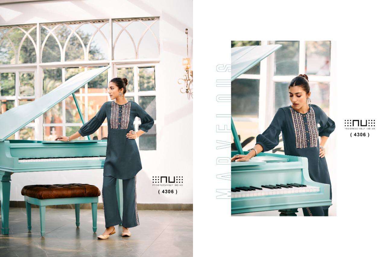 nu vol 43 cord set fashion trendy readymade fancy tunics with matching pants collection 