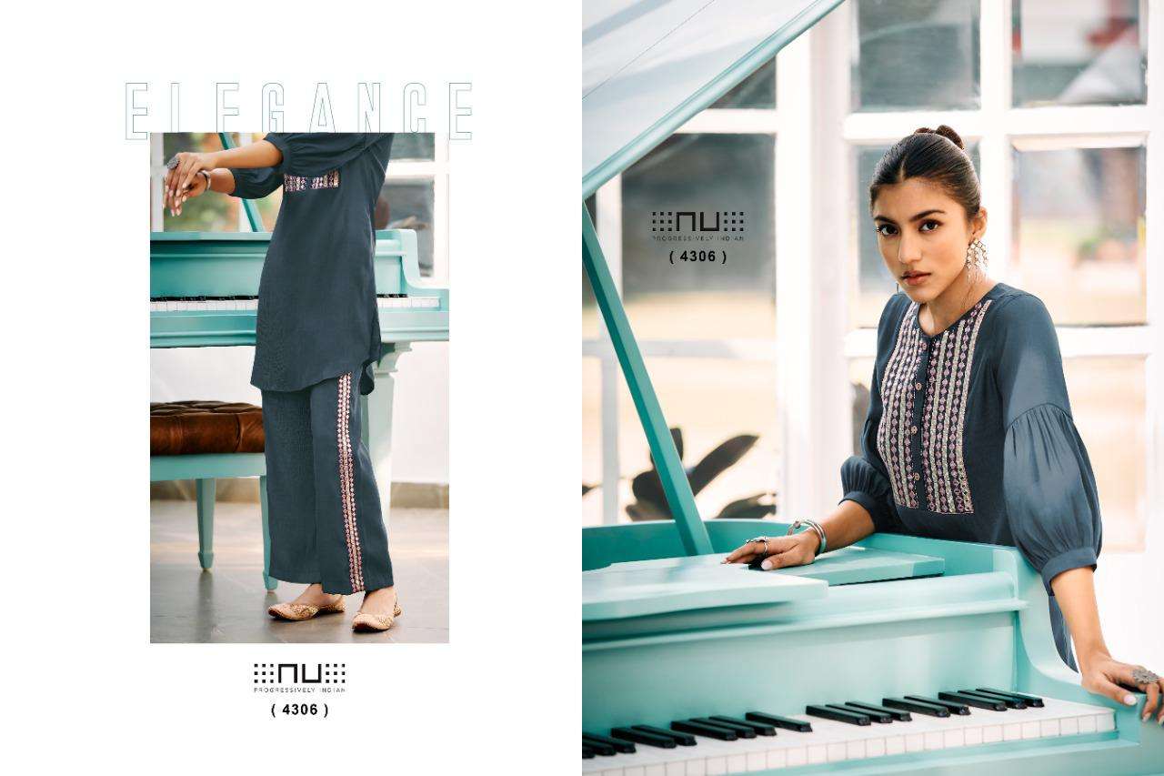 nu vol 43 cord set fashion trendy readymade fancy tunics with matching pants collection 