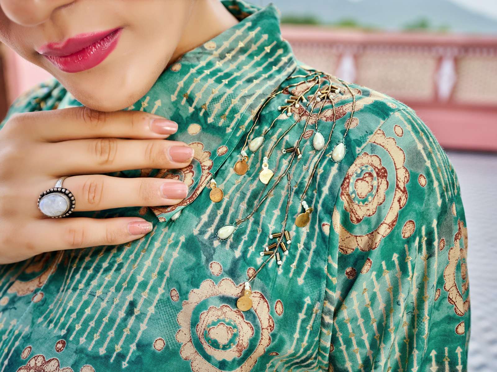 pr bijlee vol 1 fancy beautiful rich bright colours cord set readymade front open tunic with pant 