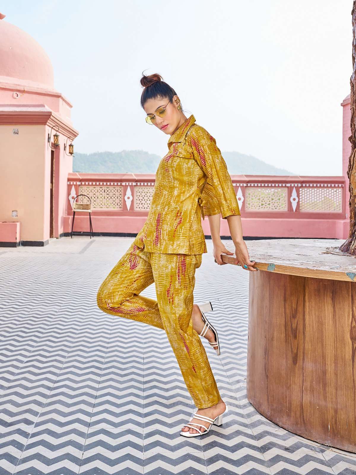 pr bijlee vol 1 fancy beautiful rich bright colours cord set readymade front open tunic with pant 