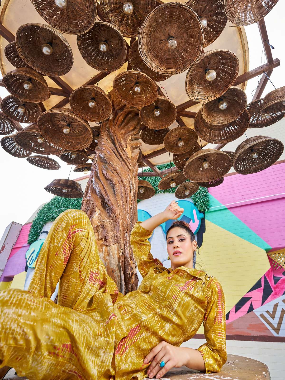 pr bijlee vol 1 fancy beautiful rich bright colours cord set readymade front open tunic with pant 