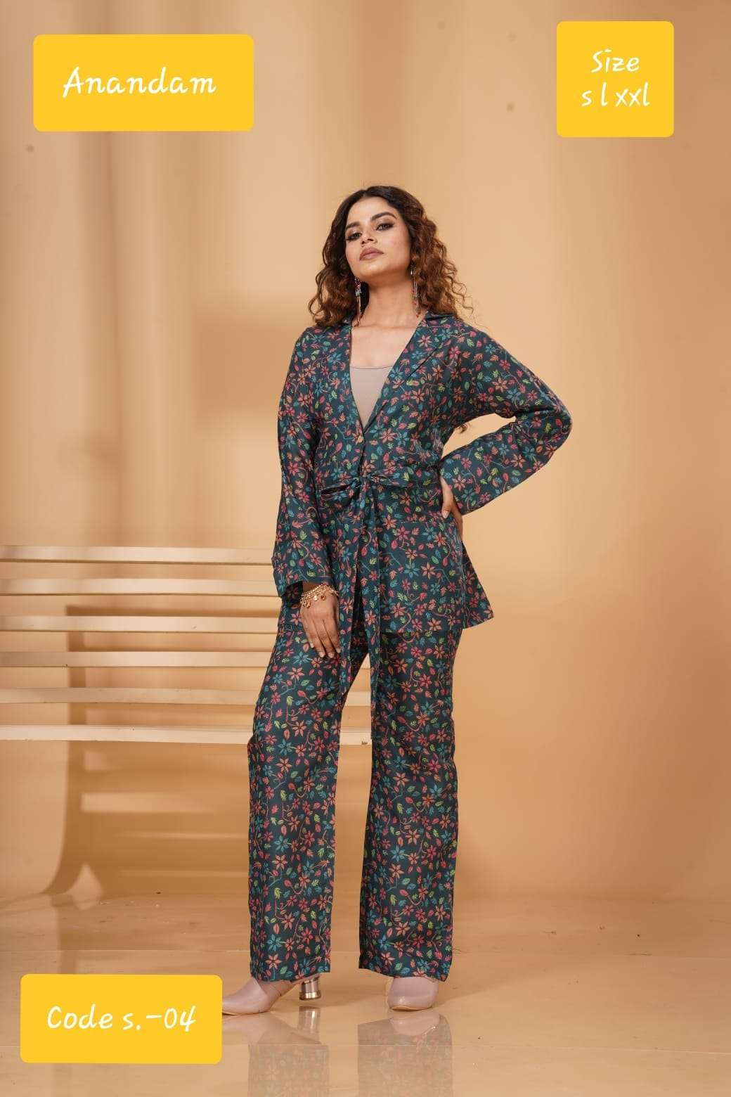 anandam 1-8 designs fancy trendy cord set amazing stitch tunic with pant collection 