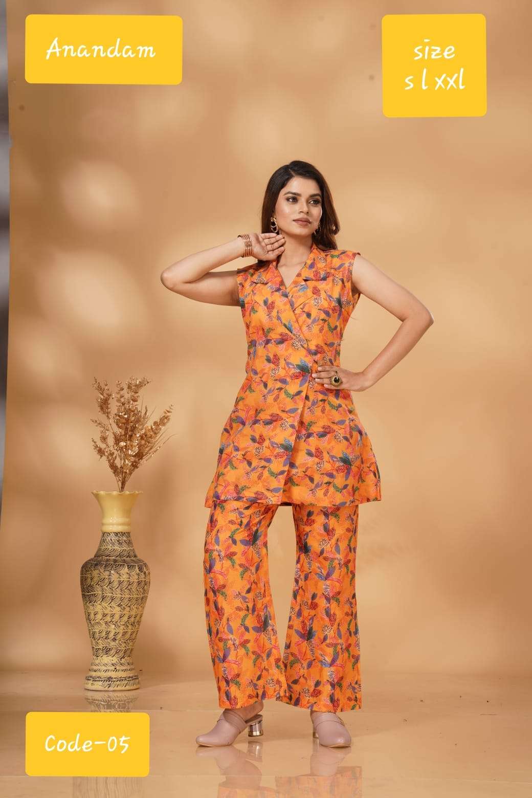 anandam 1-8 designs fancy trendy cord set amazing stitch tunic with pant collection 