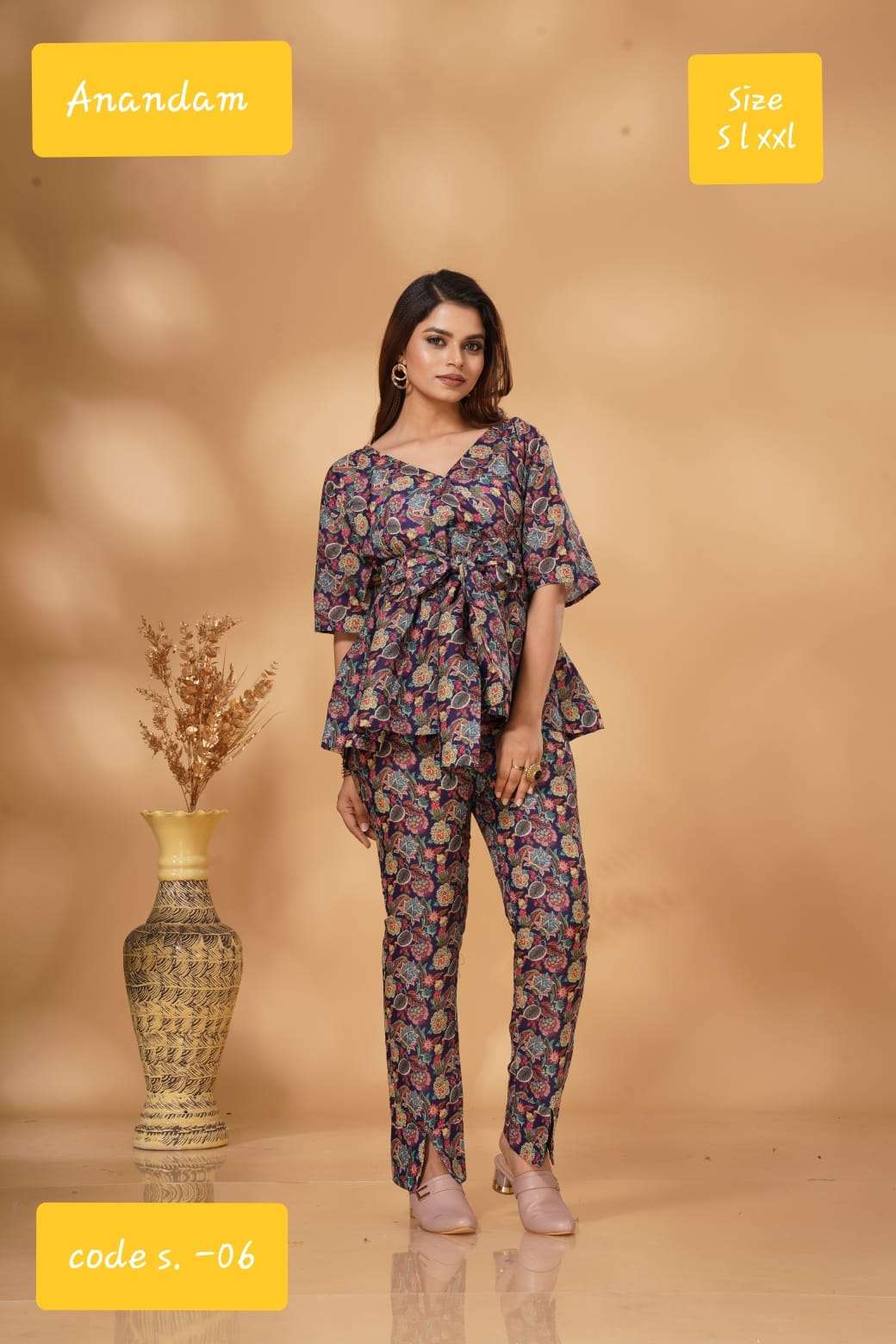 anandam 1-8 designs fancy trendy cord set amazing stitch tunic with pant collection 