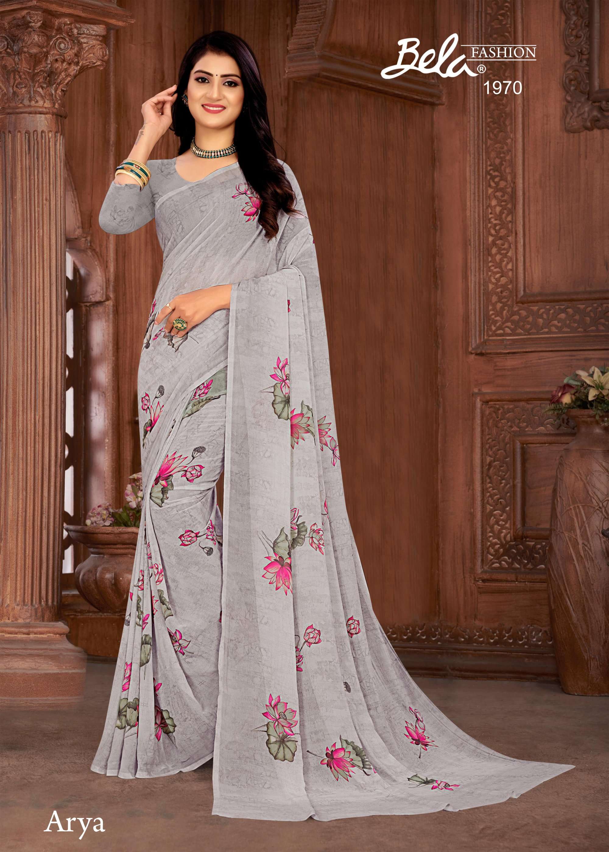 bela fashion arya 1962-1970 series fabulous digital print weightless sarees catalogue 