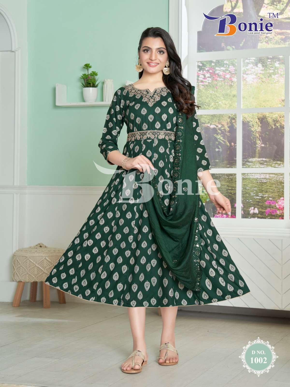 BONIE MORNI RAYON KURTI WITH DUPATTA CATALOG WHOLESALER BEST RATE
