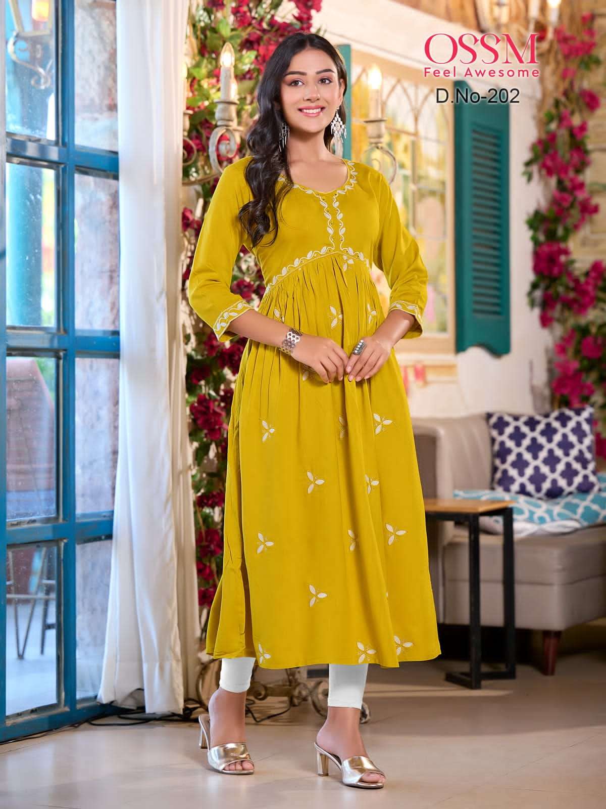 celebration vol 2 by ossm fancy work alia cut stitch kurtis catalog