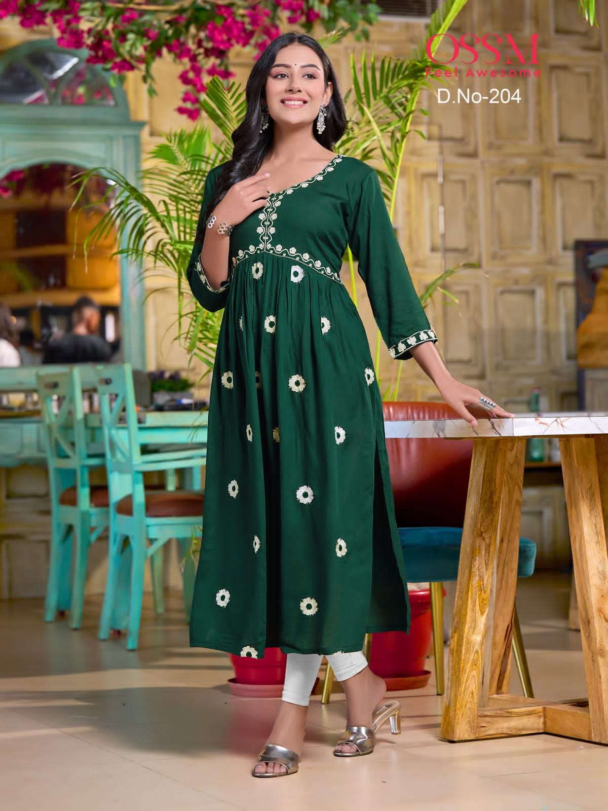 celebration vol 2 by ossm fancy work alia cut stitch kurtis catalog