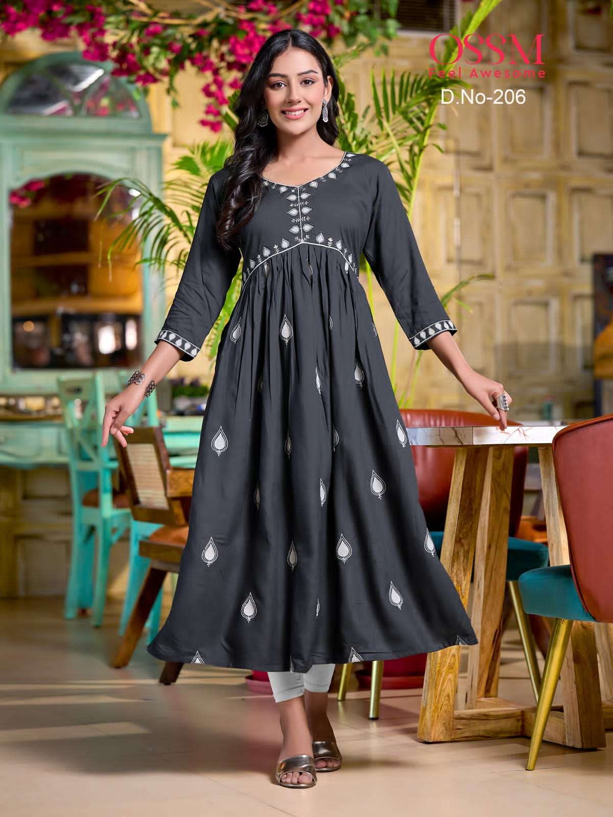 celebration vol 2 by ossm fancy work alia cut stitch kurtis catalog