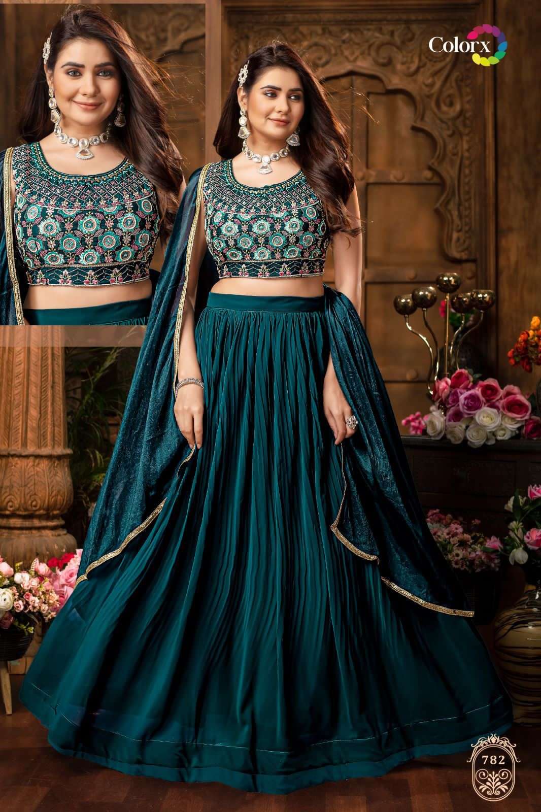 colorx 779-783 series readymade fancy lehenga with designer crop top with dupatta