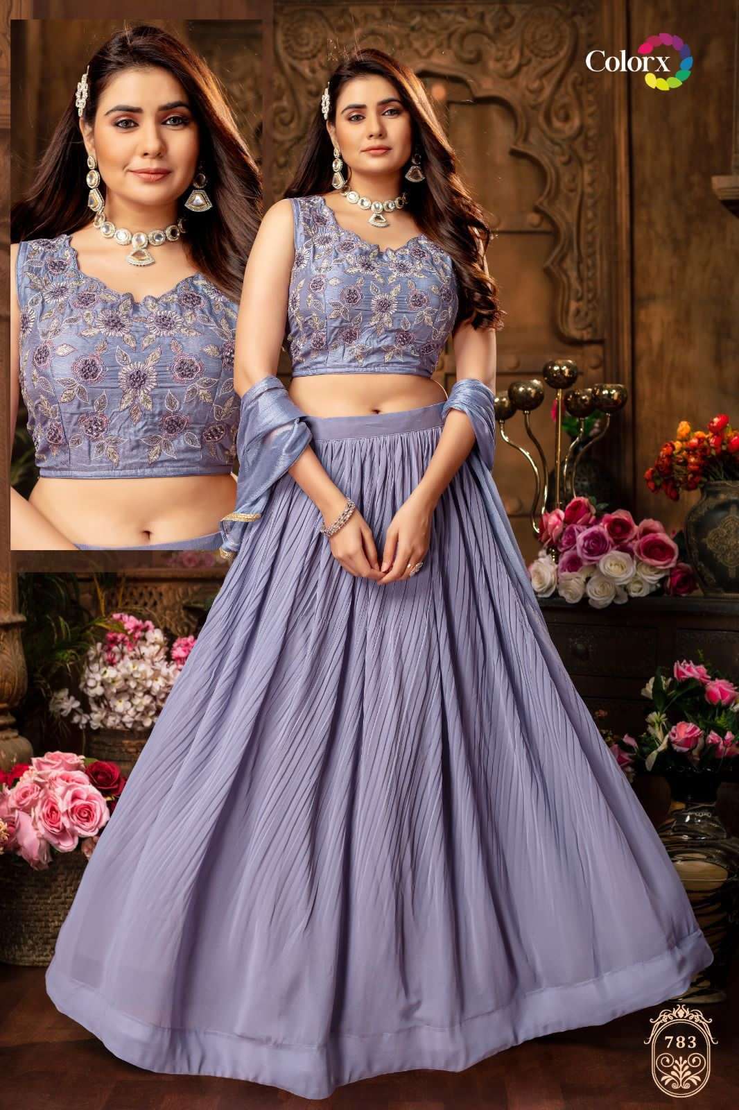 colorx 779-783 series readymade fancy lehenga with designer crop top with dupatta