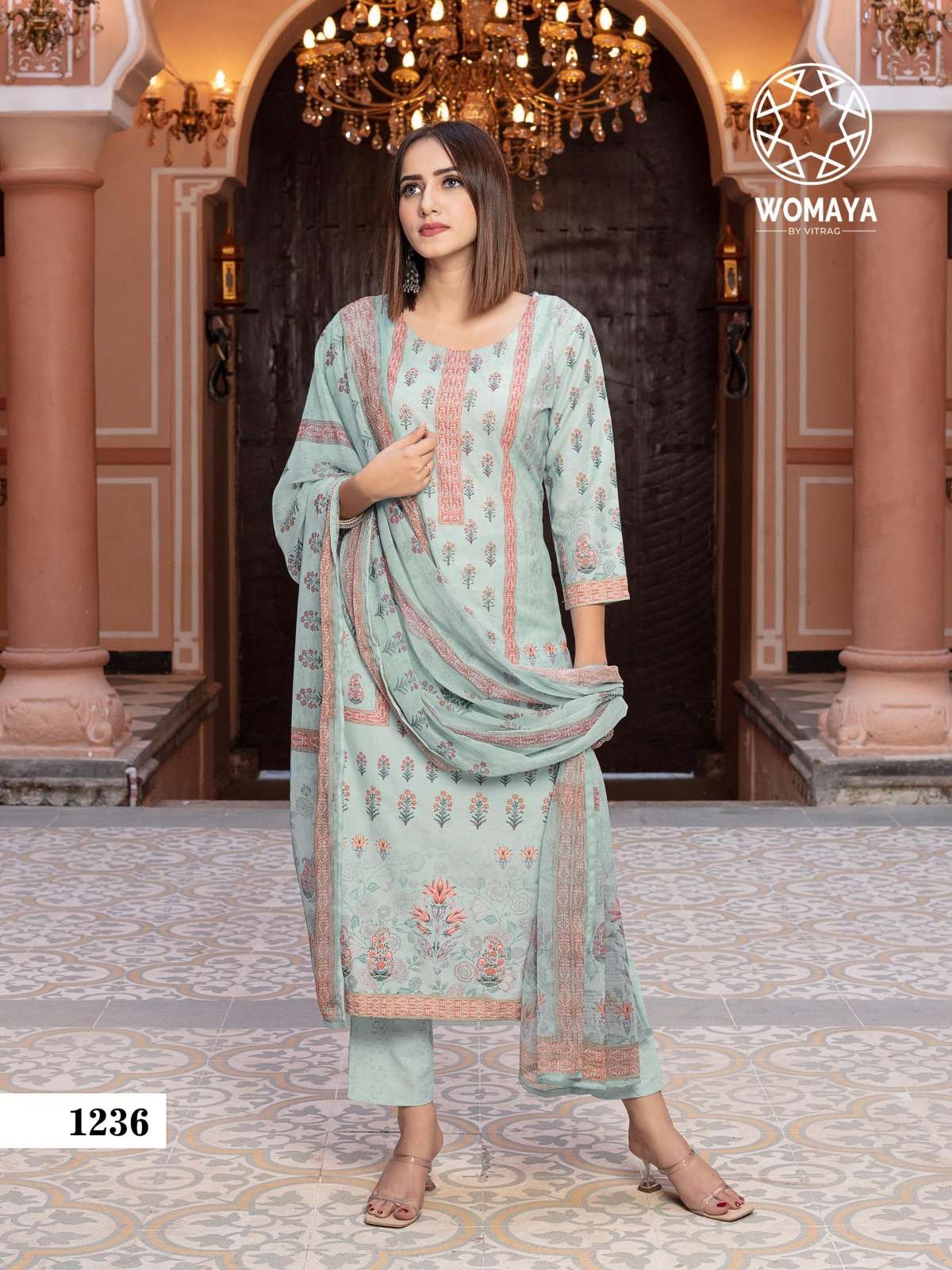 glorious wedding story by womaya kurtis adorable digital print readymade salwar kameez combo set 