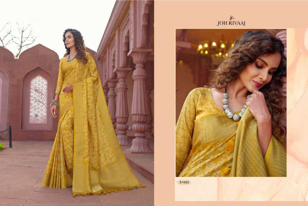 joh rivaaj jaimathi vol 510 51001-51009 series amazing fancy sarees catalogue