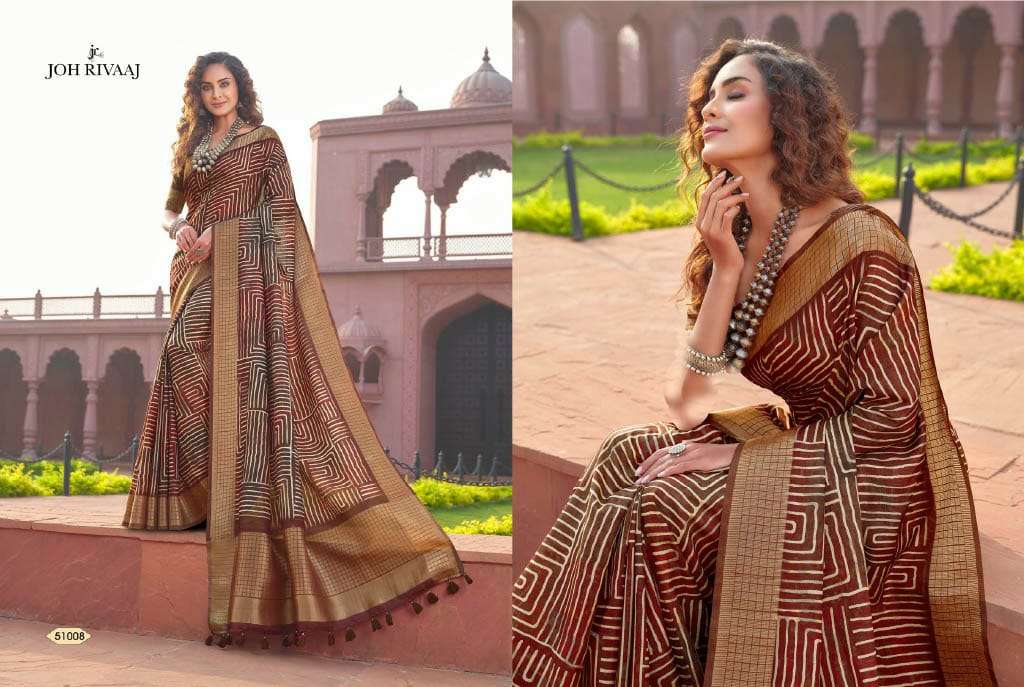 joh rivaaj jaimathi vol 510 51001-51009 series amazing fancy sarees catalogue