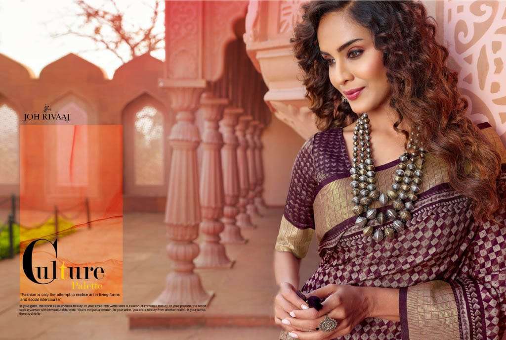 joh rivaaj jaimathi vol 510 51001-51009 series amazing fancy sarees catalogue