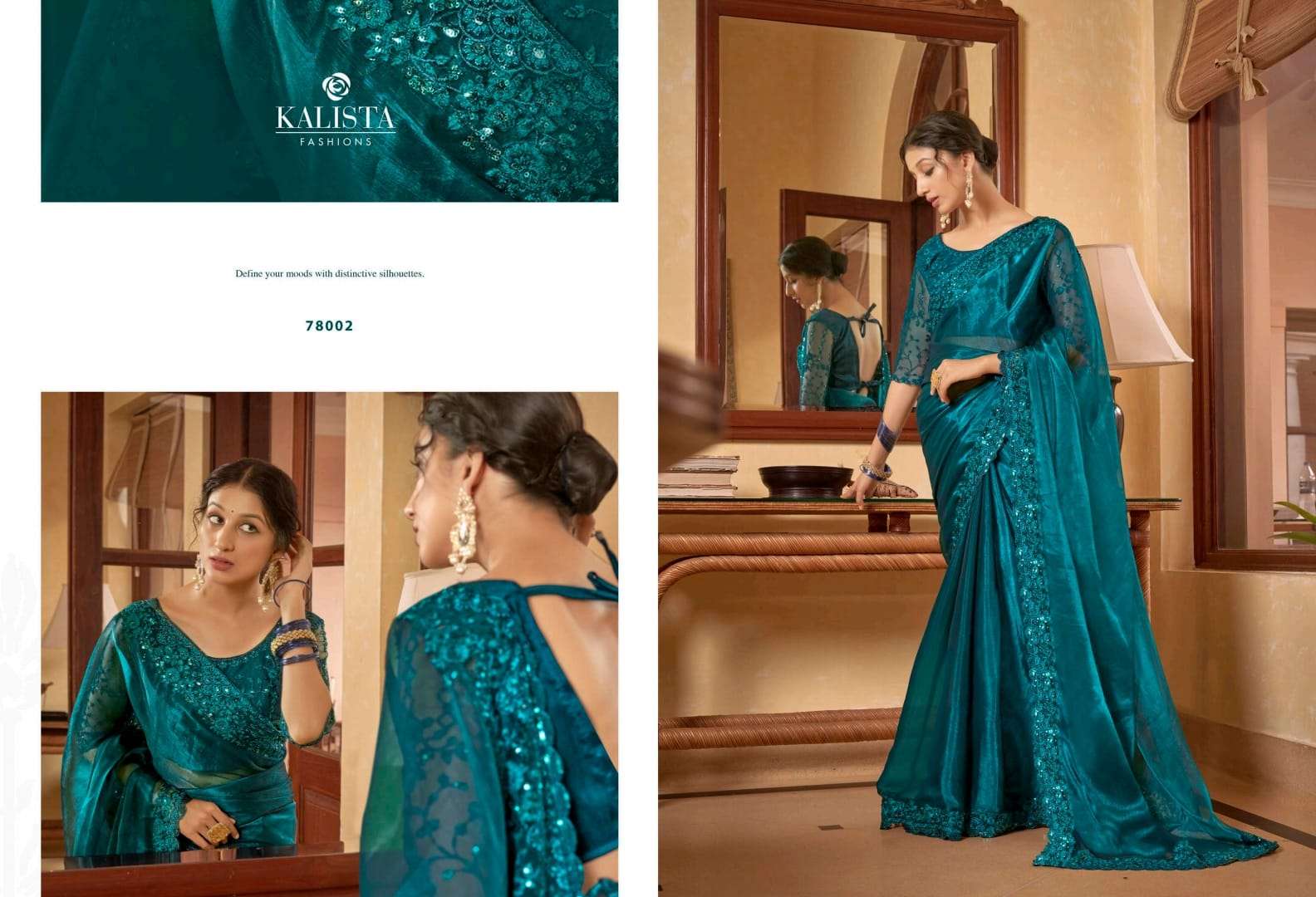 kalista fashion aarzoo festive wear designer border chiffon sarees collection 