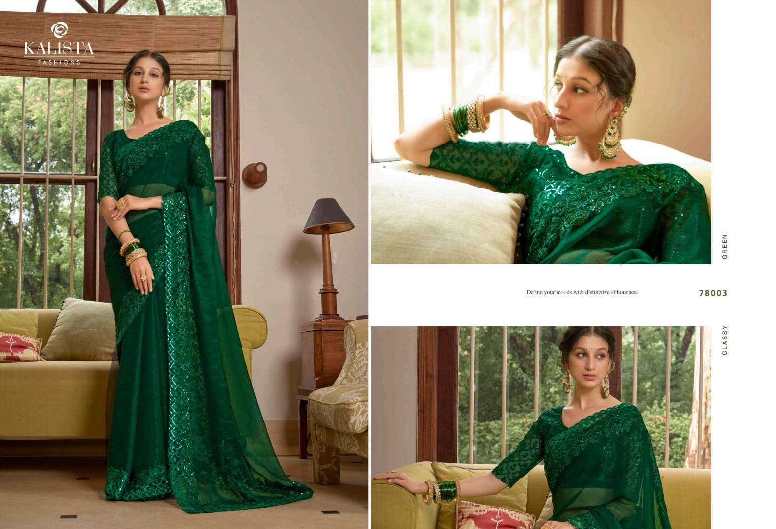 kalista fashion aarzoo festive wear designer border chiffon sarees collection 