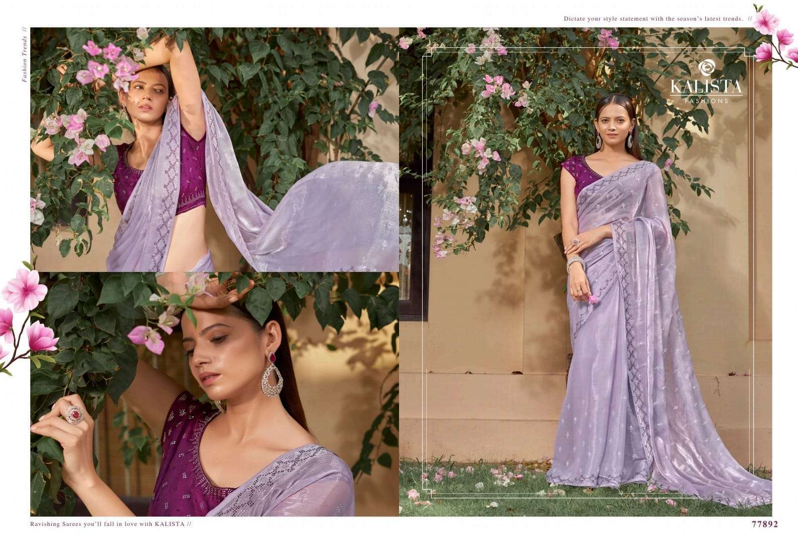 kalista fashion present silver jubilee designer fancy sarees online supplier 