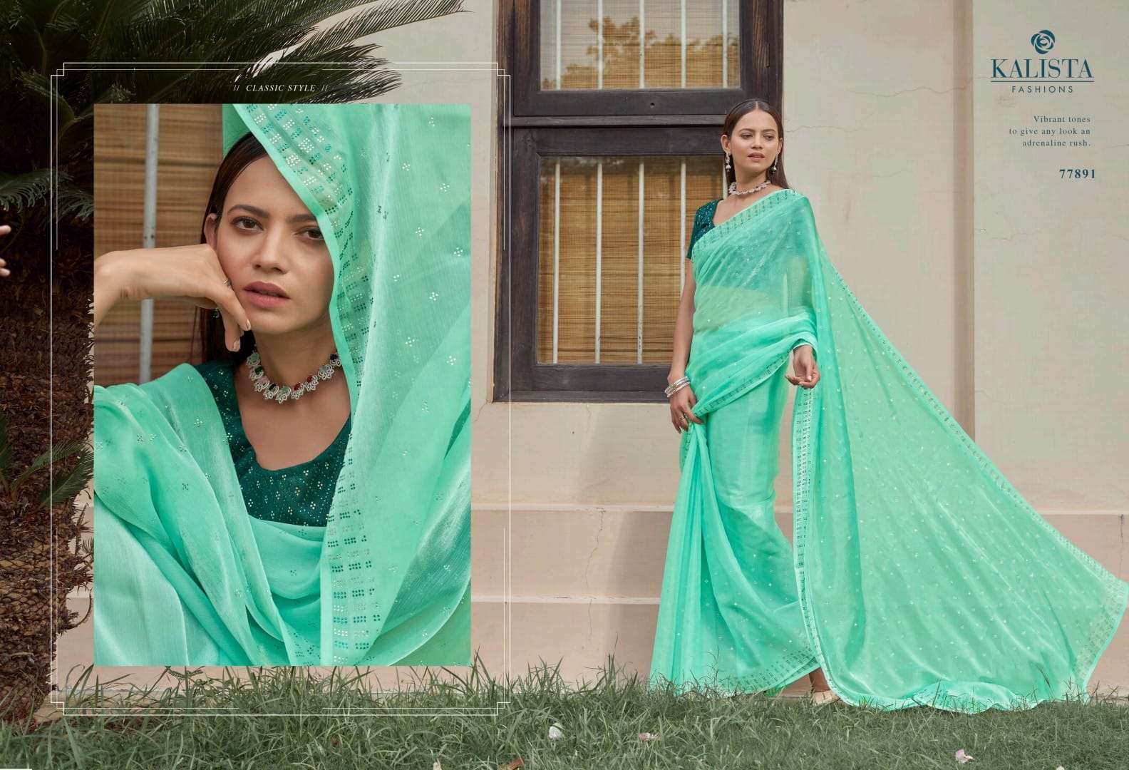 kalista fashion present silver jubilee designer fancy sarees online supplier 