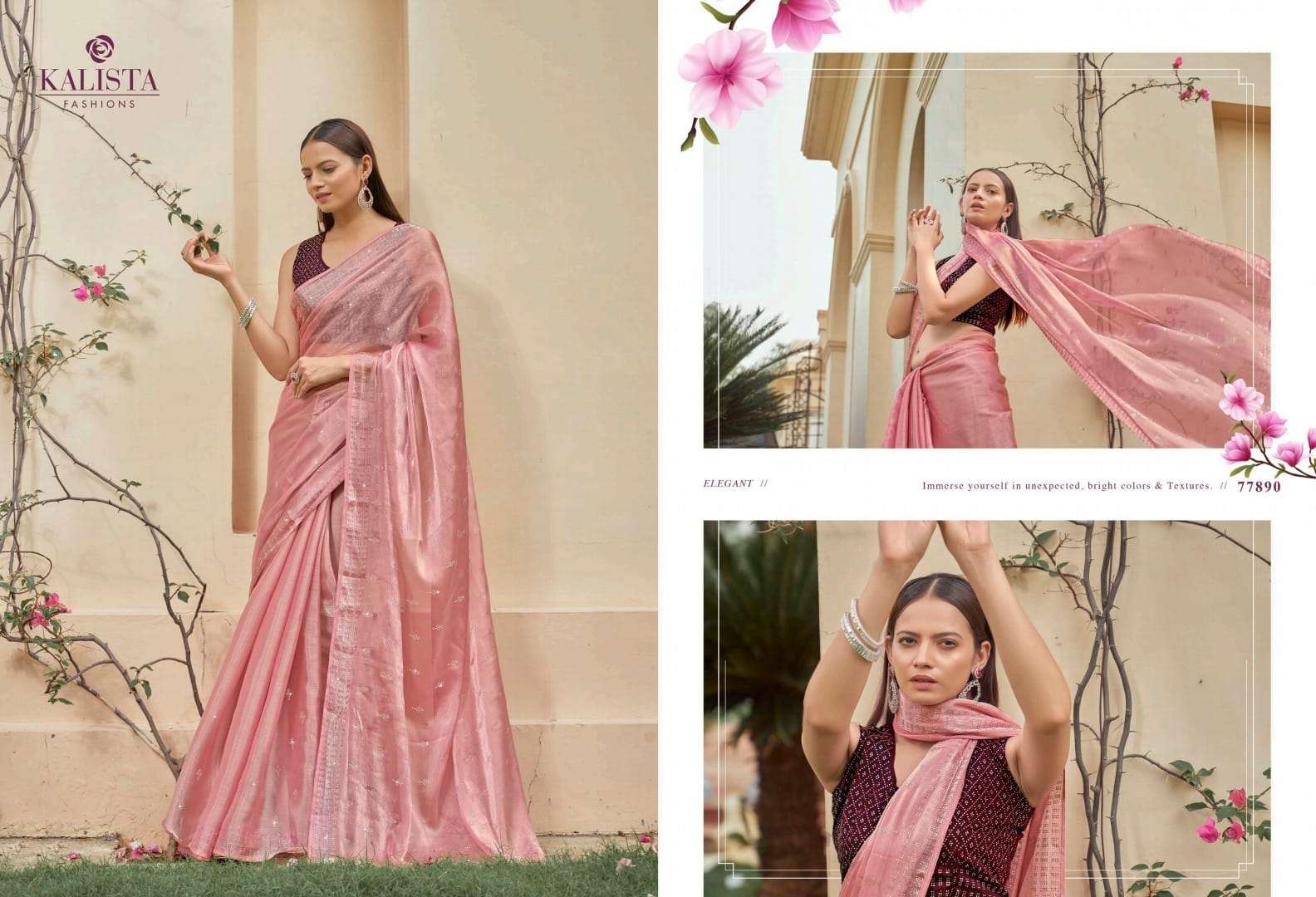 kalista fashion present silver jubilee designer fancy sarees online supplier 