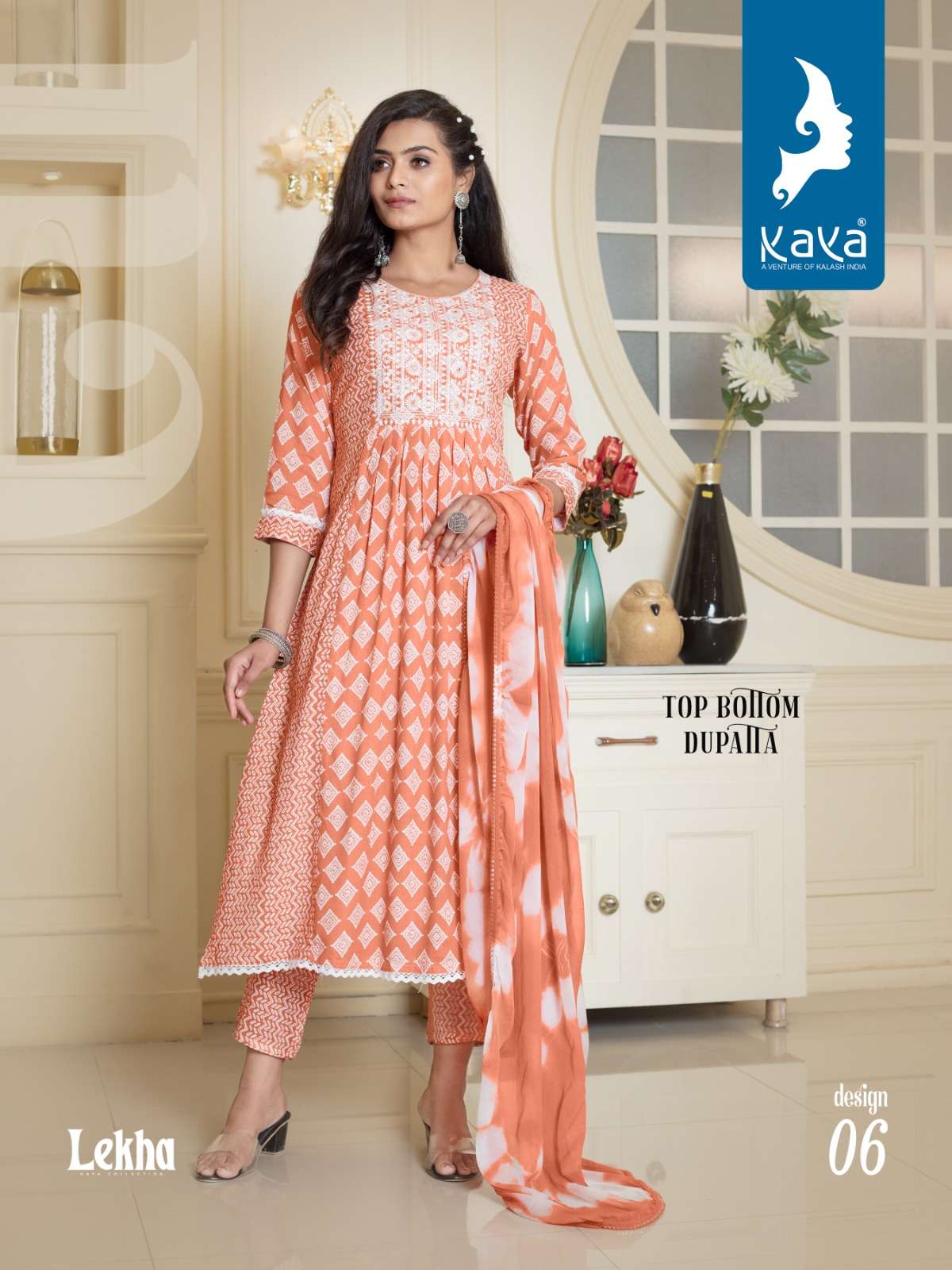 kaya present lekha fancy work readymade salwar kameez catalog
