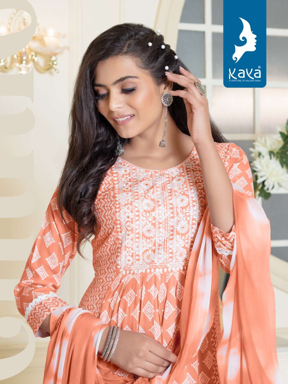 kaya present lekha fancy work readymade salwar kameez catalog