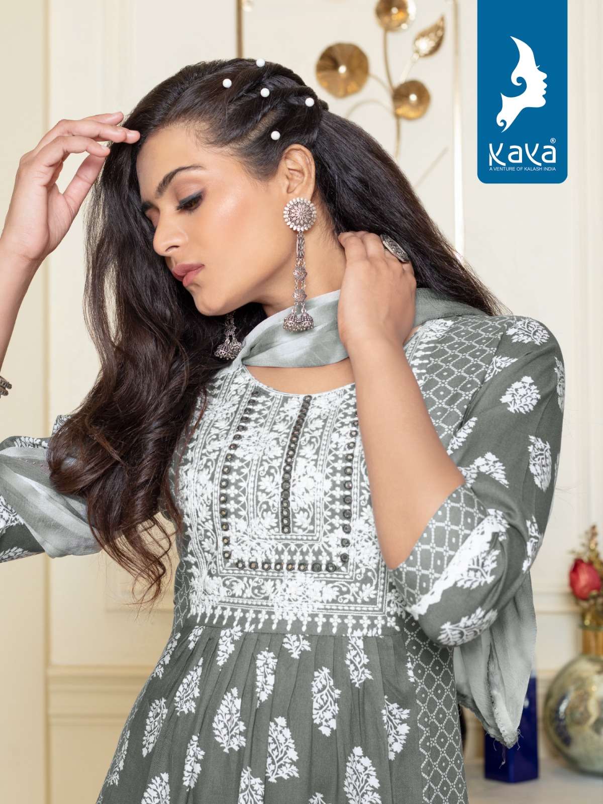 kaya present lekha fancy work readymade salwar kameez catalog