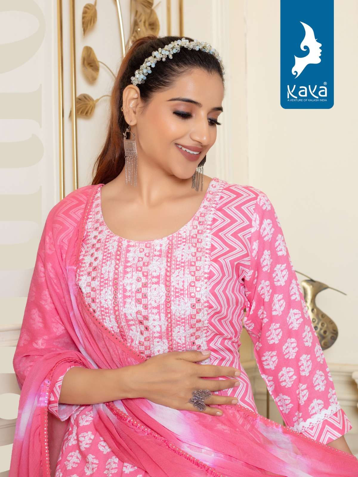 kaya present lekha fancy work readymade salwar kameez catalog