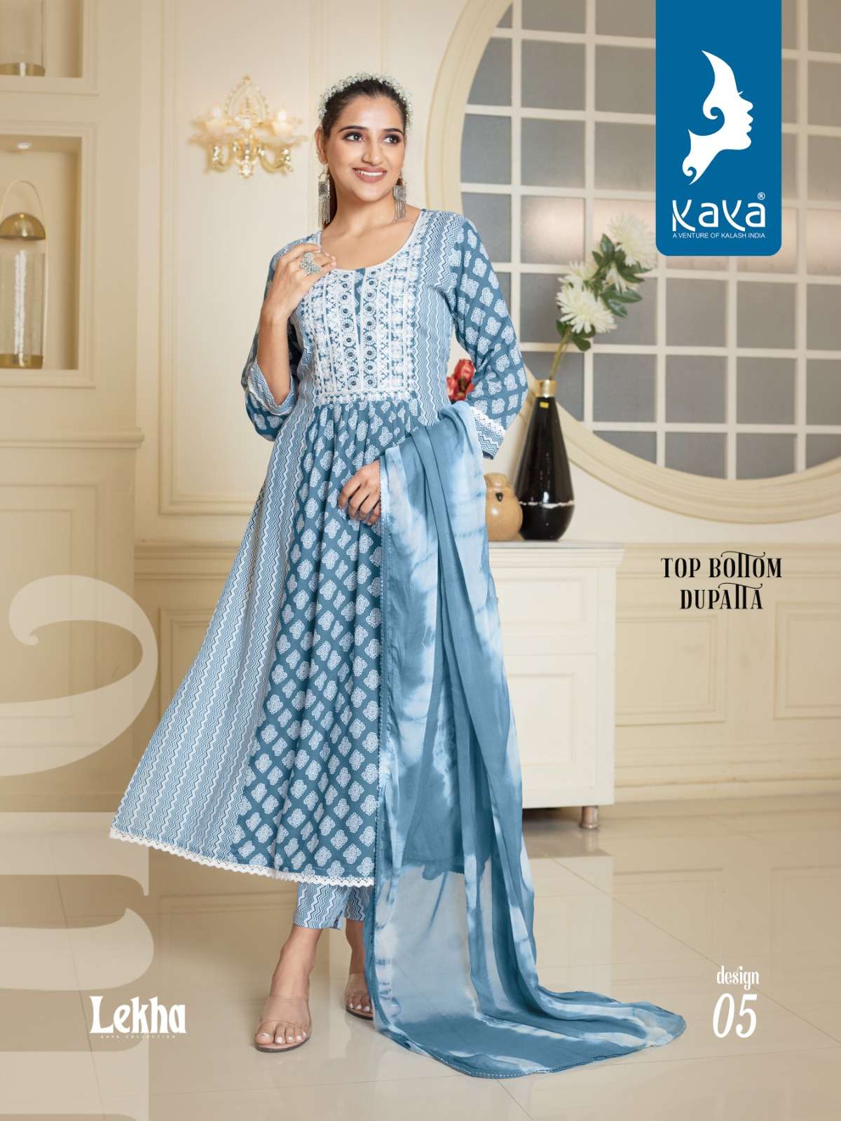 kaya present lekha fancy work readymade salwar kameez catalog