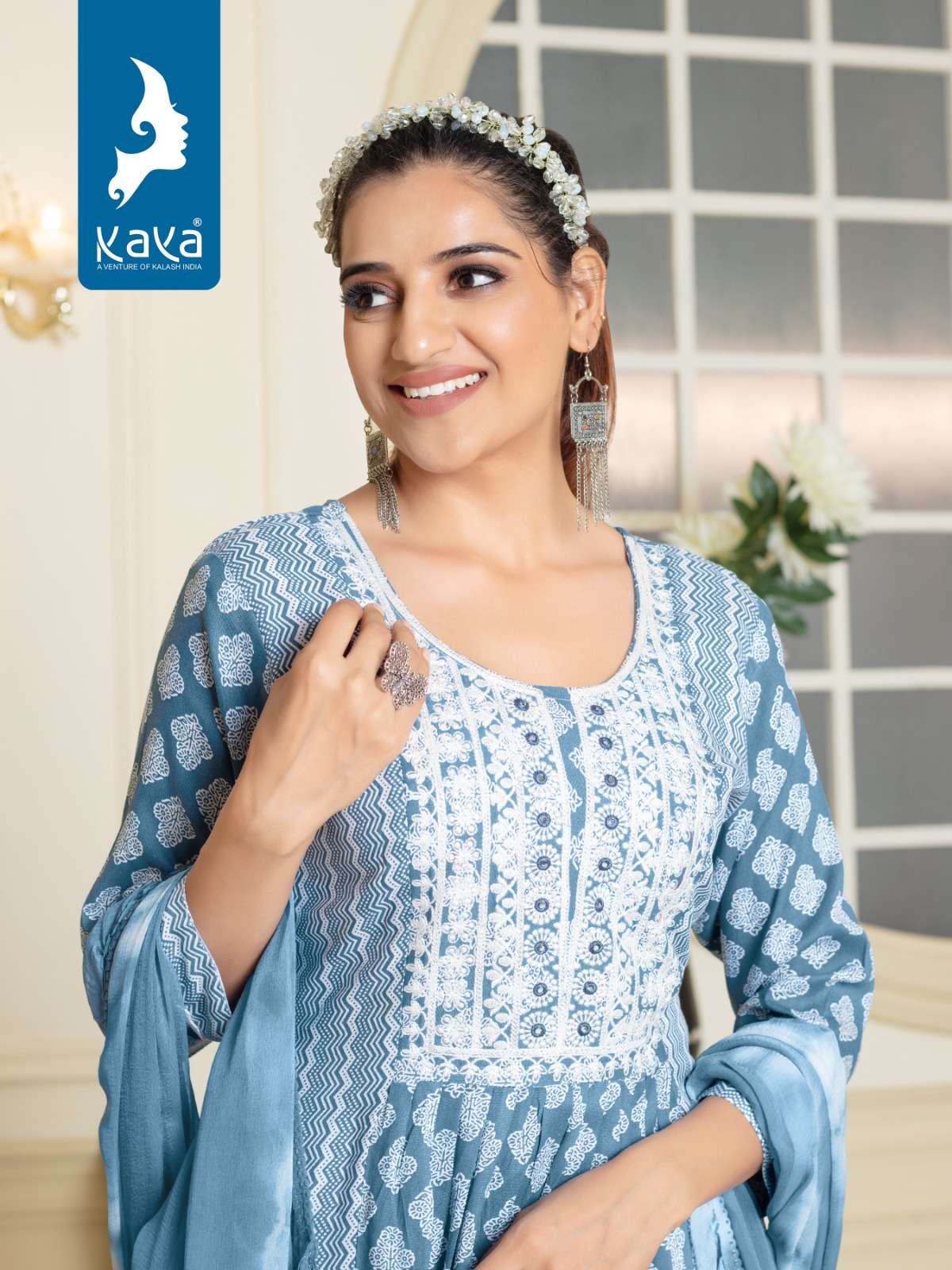 kaya present lekha fancy work readymade salwar kameez catalog