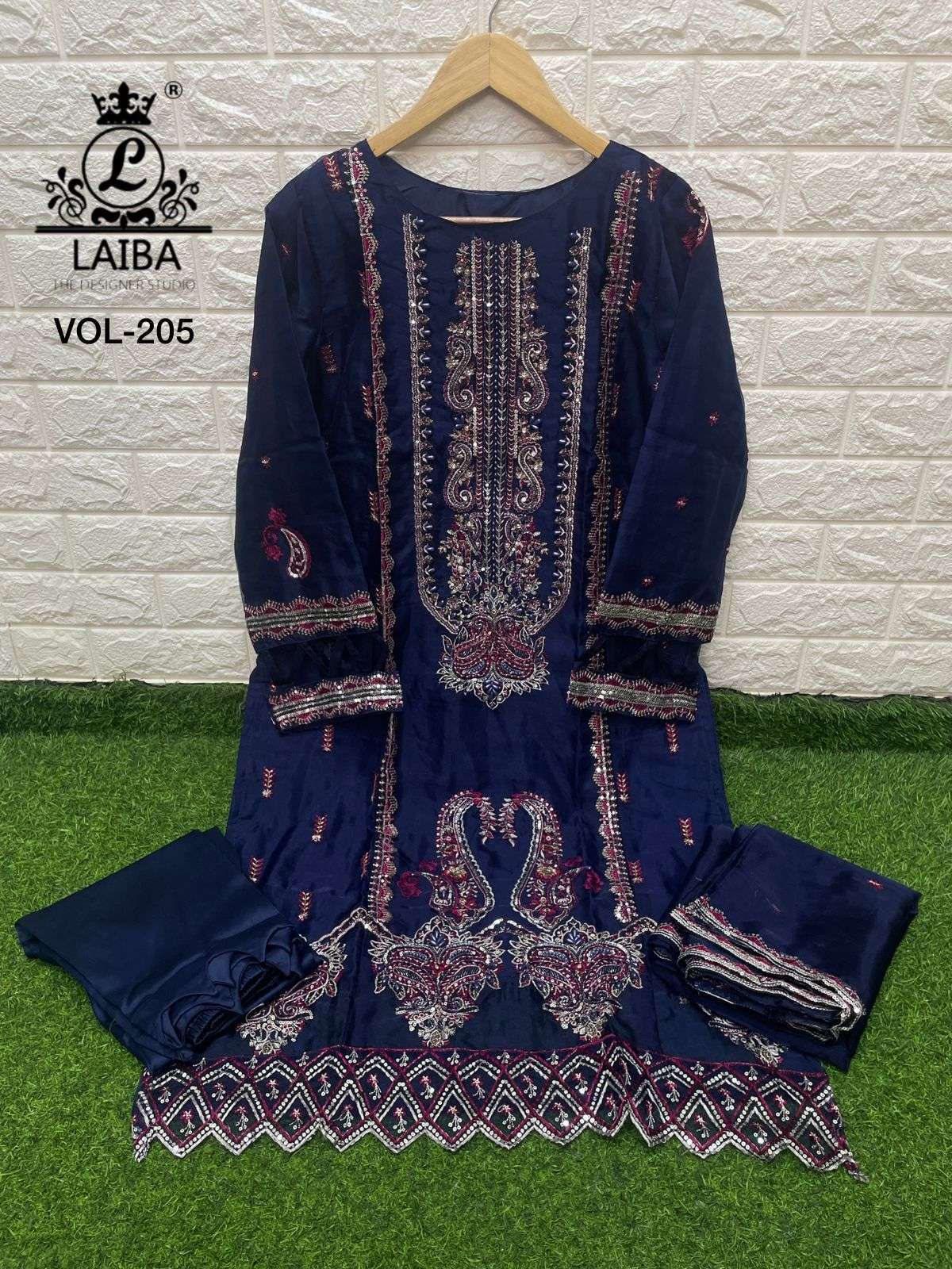 laiba am vol 205 beautiful colors designer work readyamade pakistani salwar kameez 