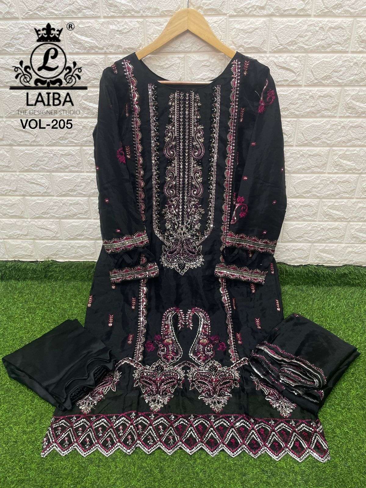 laiba am vol 205 beautiful colors designer work readyamade pakistani salwar kameez 