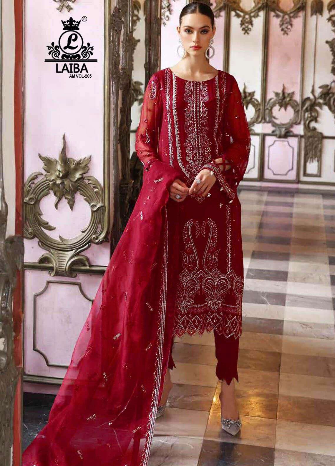 laiba am vol 205 beautiful colors designer work readyamade pakistani salwar kameez 