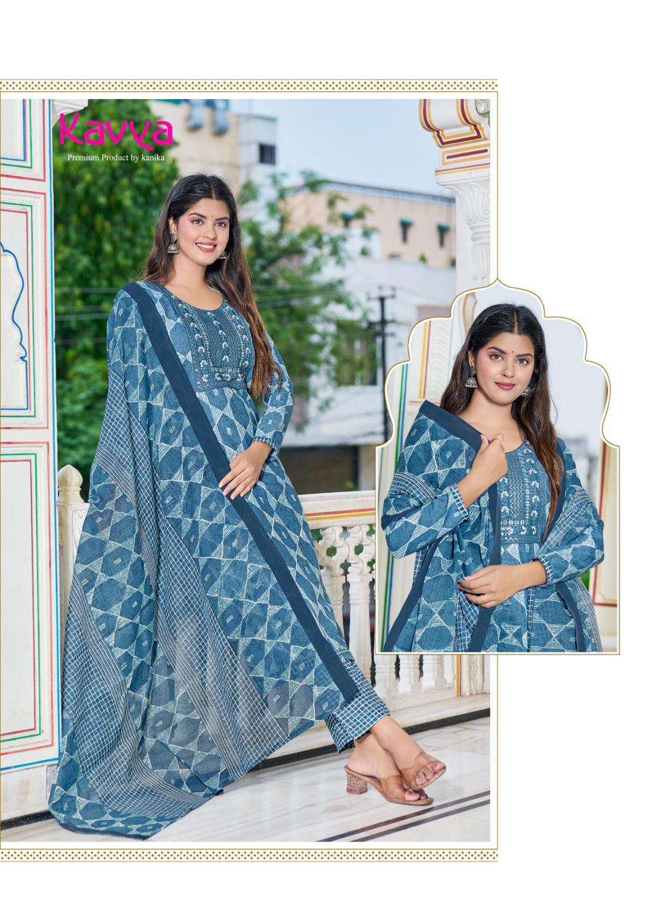 pashmina vol 2 by kavya kanika unique designs neck work kurti with pant and dupatta premium quality catalog 